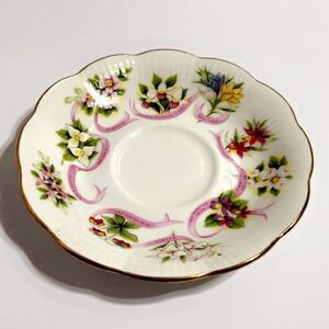 Royal Albert Canada “Our Emblems Dear” Bone China Saucer Vintage Floral Plate